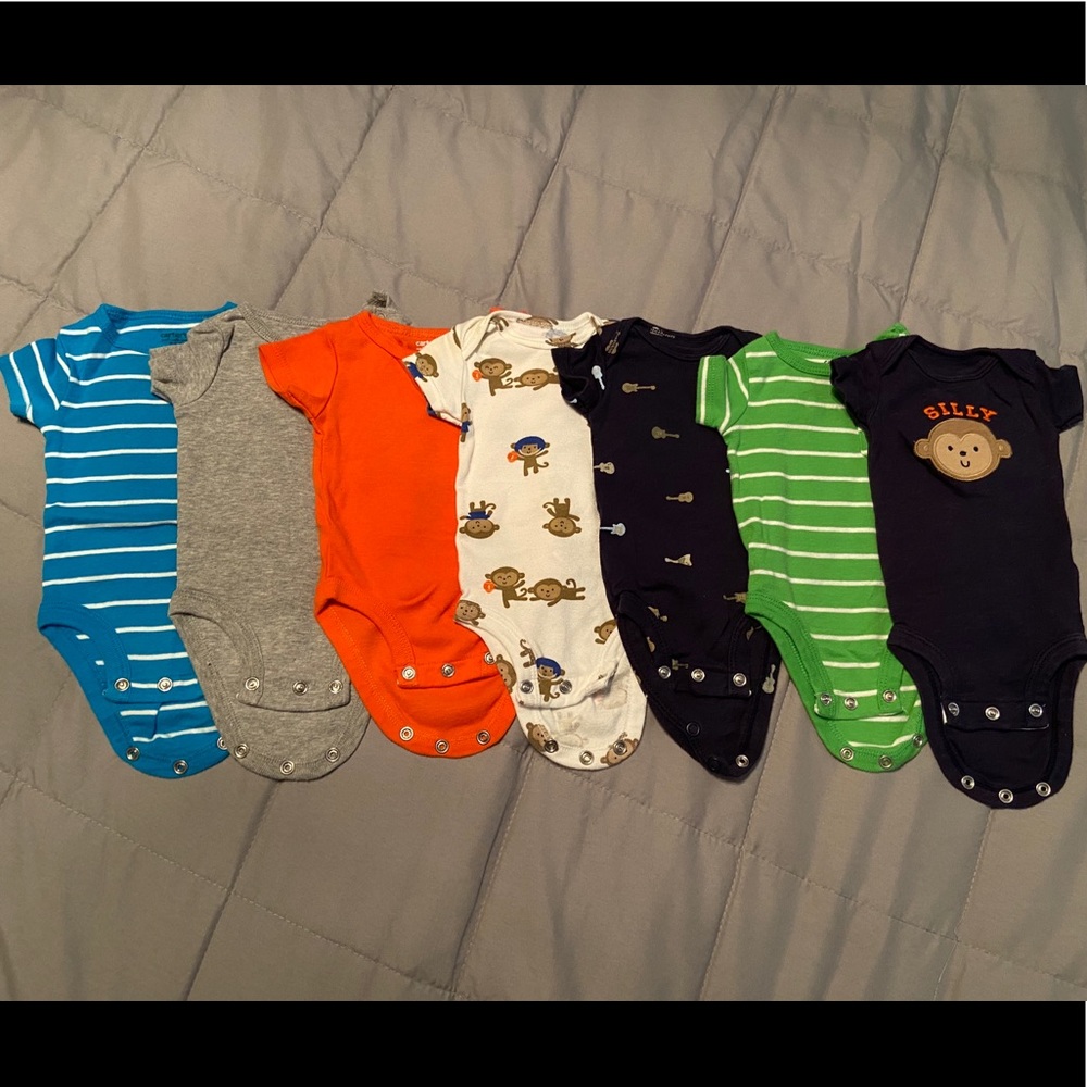 7 Newborn Carter’s Short Sleeve Onesies